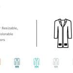 Lab Coat Icon 6 PowerPoint Template