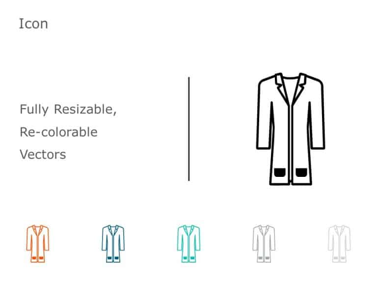 Lab Coat Icon 12 PowerPoint Template