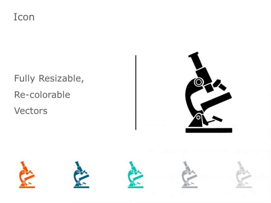 Microscope Icon 9 PowerPoint Template