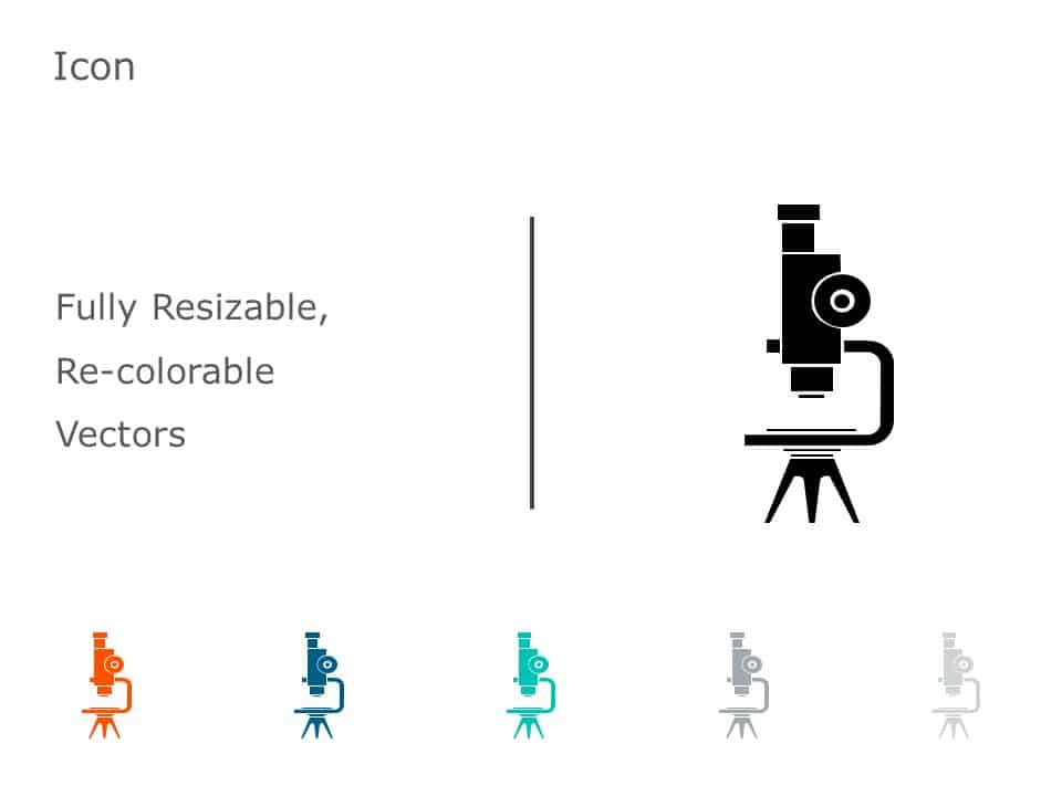 Microscope Icon 10 PowerPoint Template