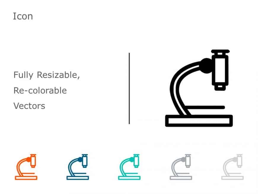 Microscope Icon 18 PowerPoint Template