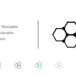 Organic Molecule Hexagons Icon 37 PowerPoint Template