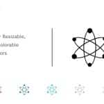 Organic Molecule Hexagons Electron PowerPoint Icon 36
