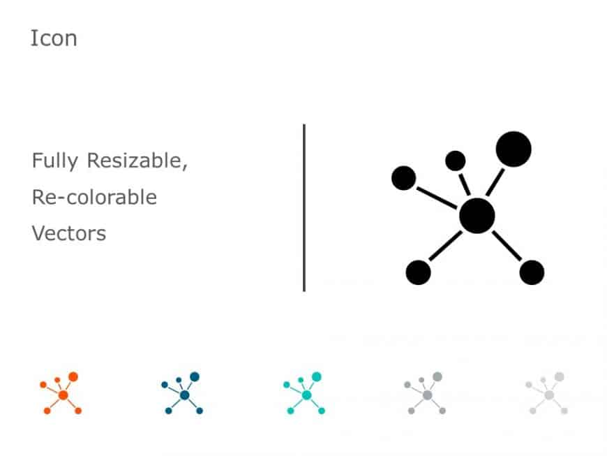 Organic Molecule Hexagons Icon 37 PowerPoint Template