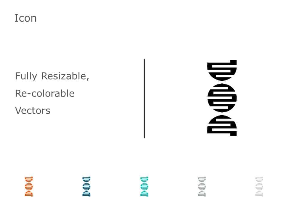 DNA Helix Icon 40 PowerPoint Template
