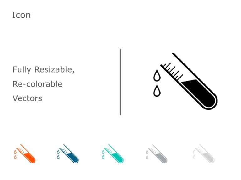 Test Tube Icon 63 PowerPoint Template