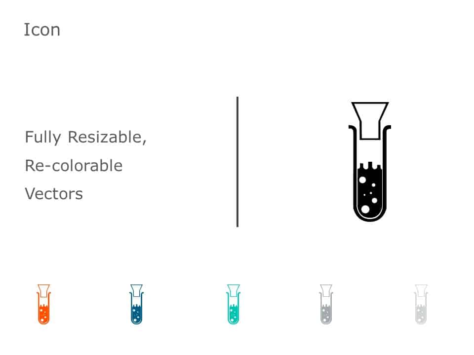 Test Tube Icon 67 PowerPoint Template