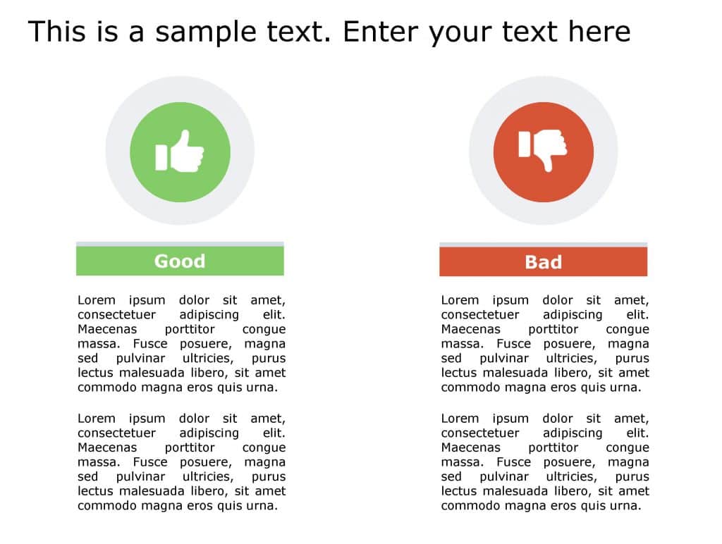 Good Bad 135 PowerPoint Template
