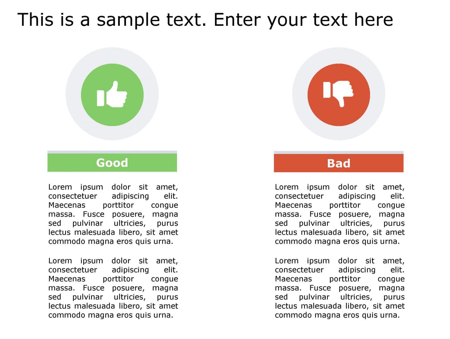 Good Bad 135 PowerPoint Template | SlideUpLift