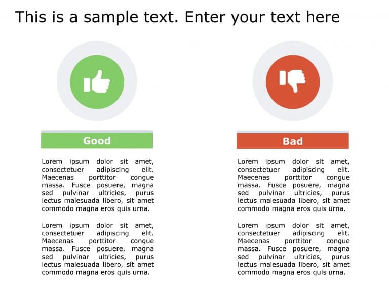 Good Bad 135 PowerPoint Template & Google Slides Theme