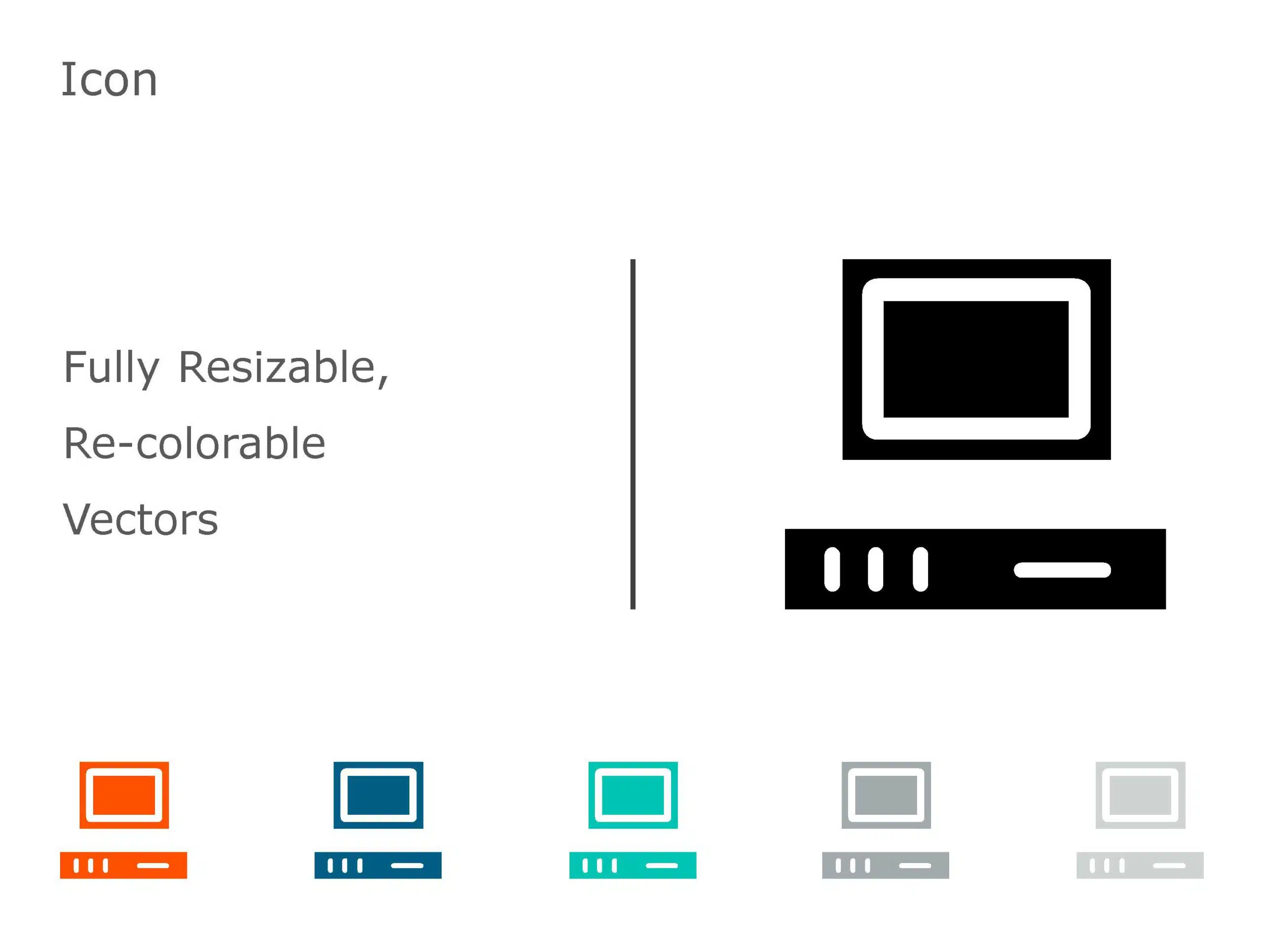 Computer Icon 06 PowerPoint Template & Google Slides Theme