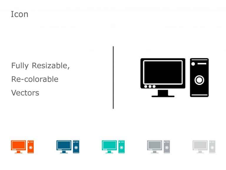 Computer Icon 14 PowerPoint Template