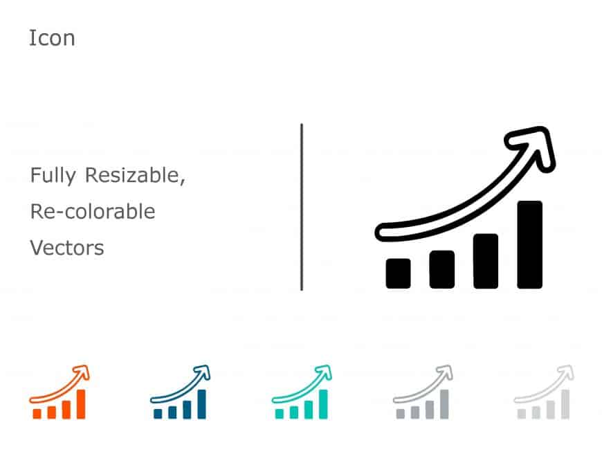 Growth Arrows Icon 01 PowerPoint Template