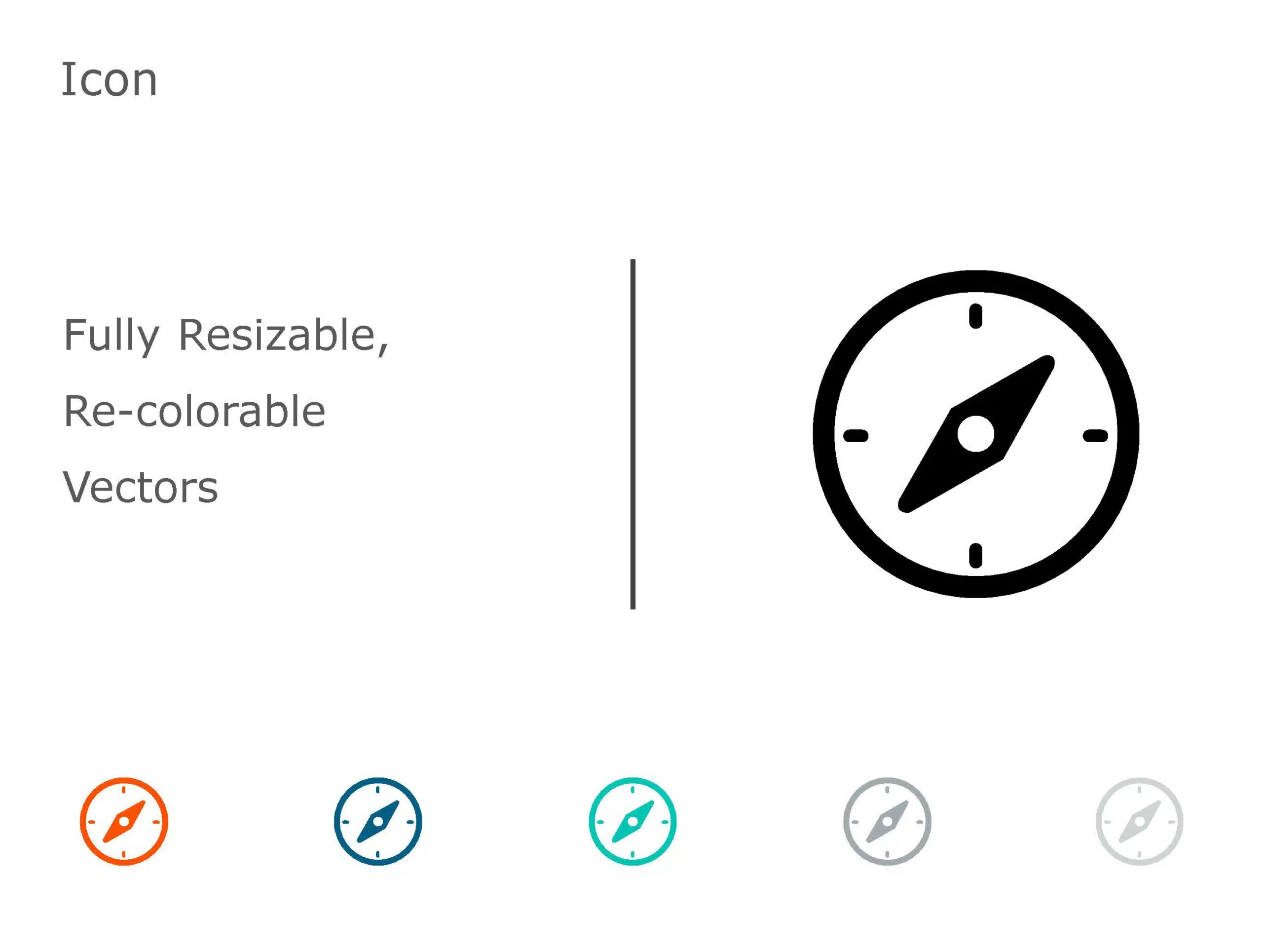 Compass Icon 03 PowerPoint Template & Google Slides Theme