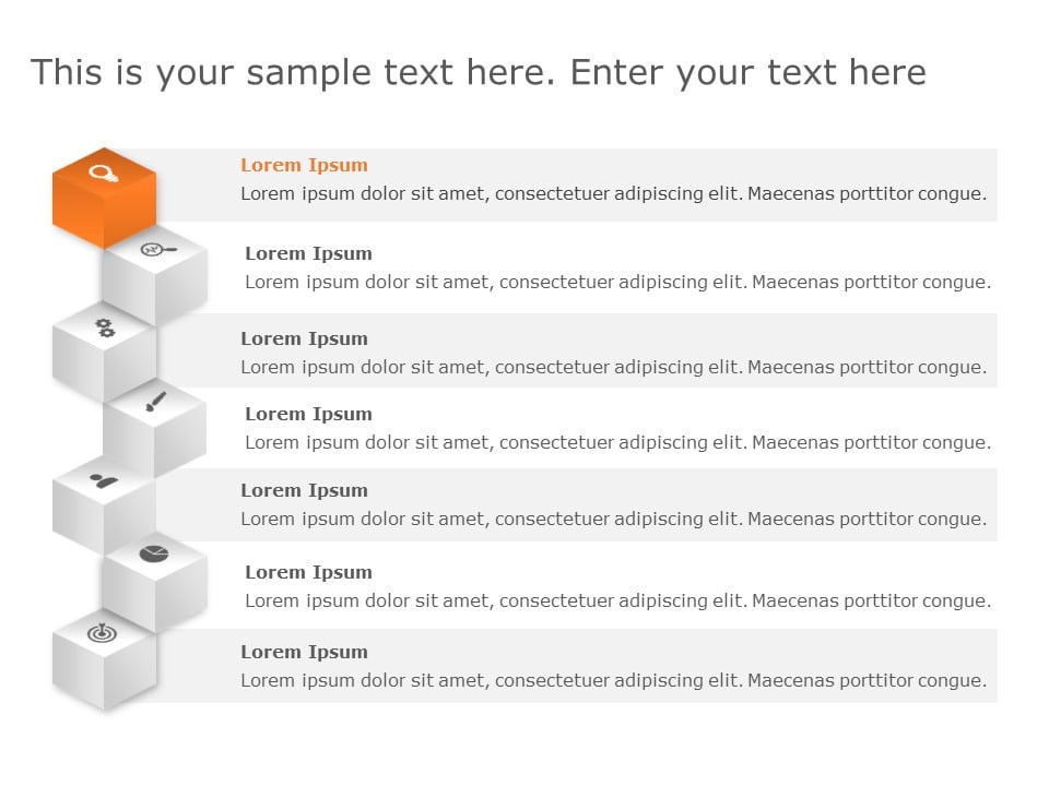Highlighted Box Sample 7 Boxes Highlights PowerPoint Template