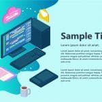 Isometric Remote Working PowerPoint Template & Google Slides Theme