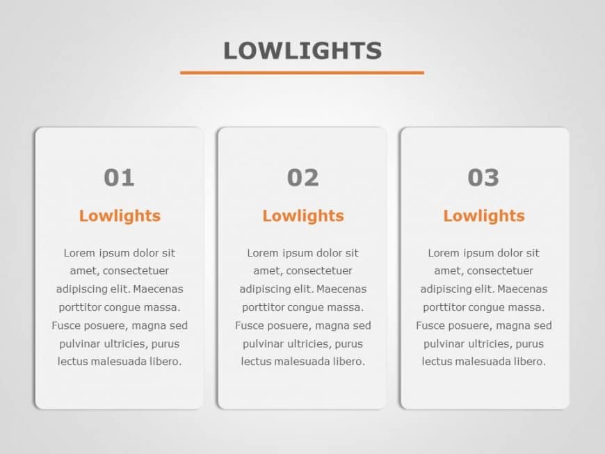 Highlights And Lowlights Ppt Template Free Download