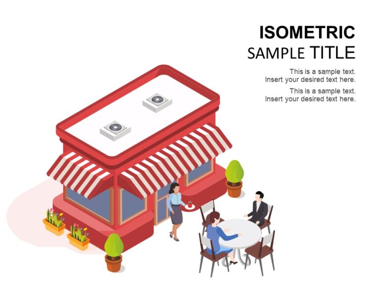 Restaurant Isometric PowerPoint Template & Google Slides Theme