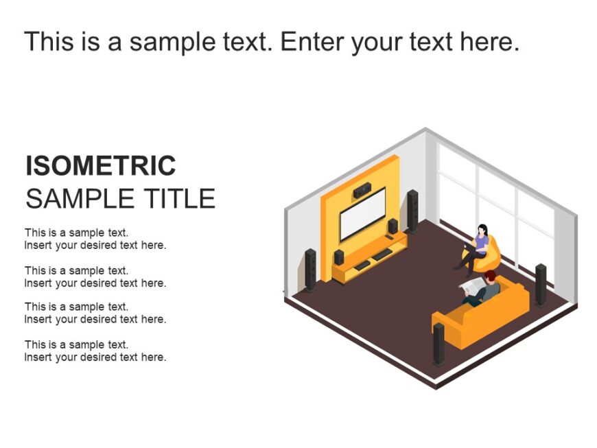 House Isometric PowerPoint Template