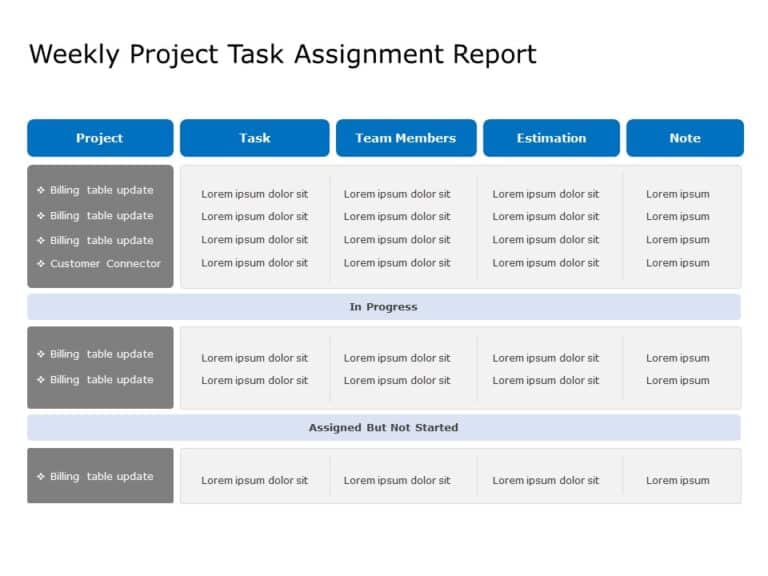 Project Task Assignment PowerPoint Template