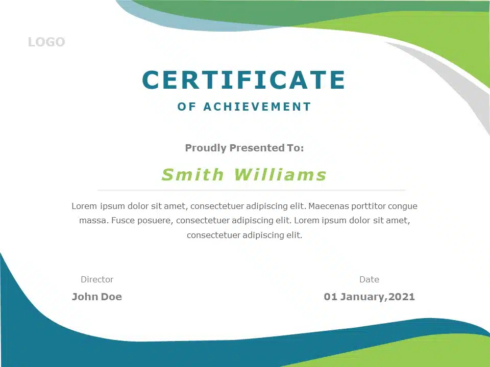 certificate template for powerpoint