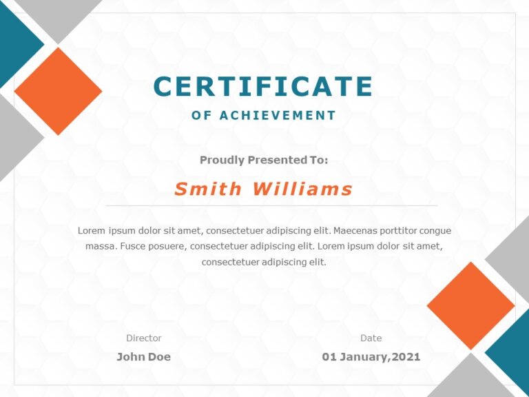 Certificate of Accomplishment PowerPoint Template & Google Slides Theme