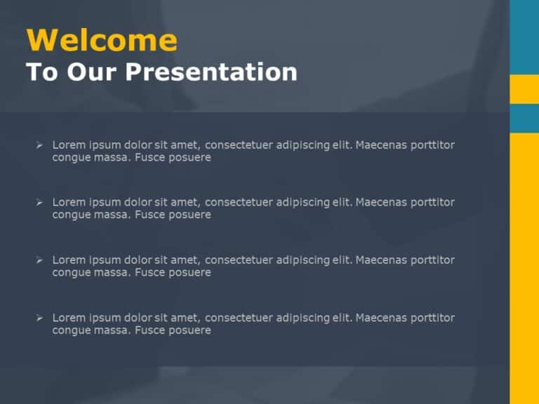 Welcome Slide in PPT PowerPoint Template
