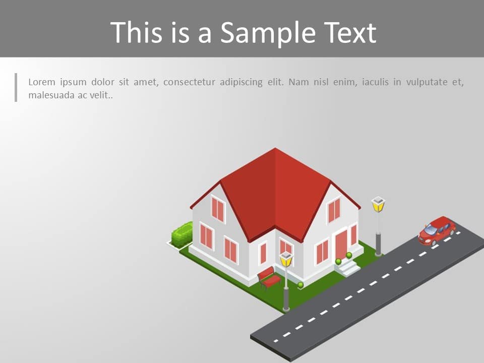Home Isometric PowerPoint Template