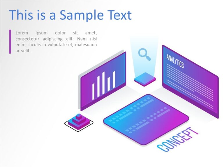 Business Analysis Isometric PowerPoint Template