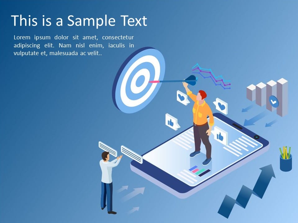 Goals and Objectives Isometric PowerPoint Template
