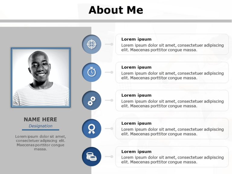 About Me Slide09 PowerPoint Template