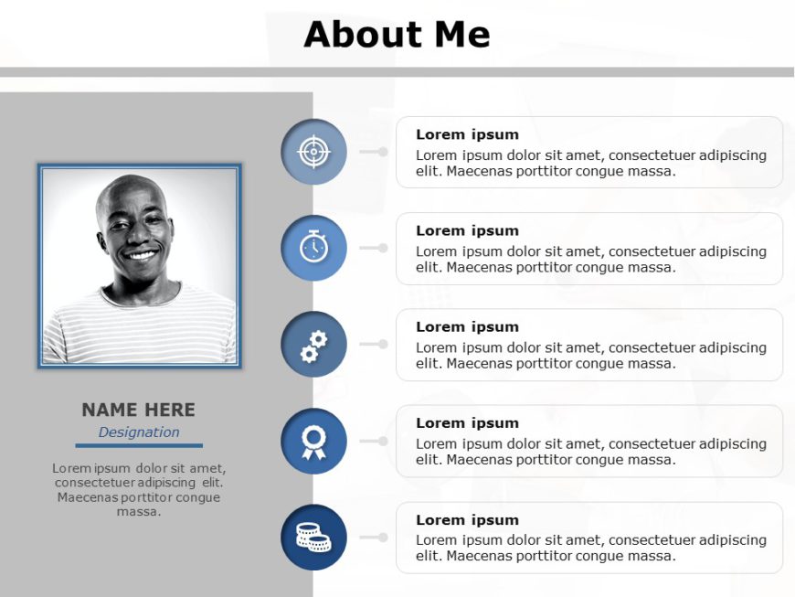 About Me Slide04 PowerPoint Template