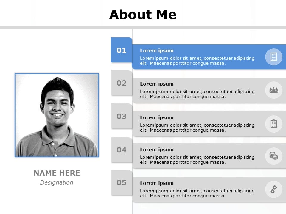 About Me Slide07 PowerPoint Template