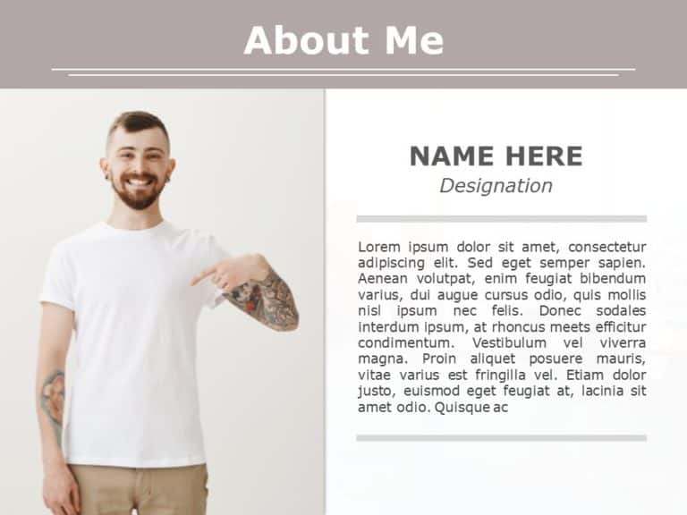 About Me Slide08 PowerPoint Template
