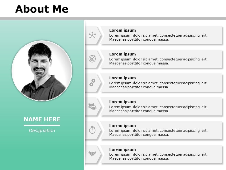 About Me Slide10 PowerPoint Template & Google Slides Theme