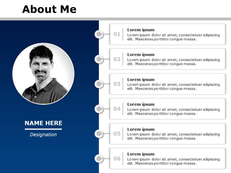 About Me Slide11 PowerPoint Template & Google Slides Theme