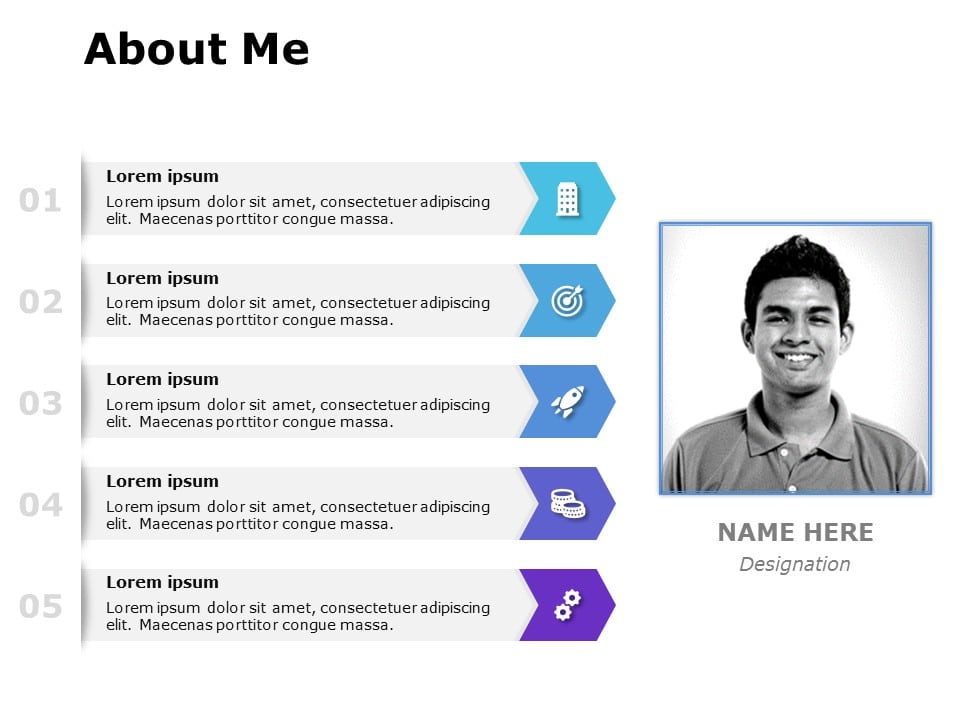 About Me Slide12 PowerPoint Template
