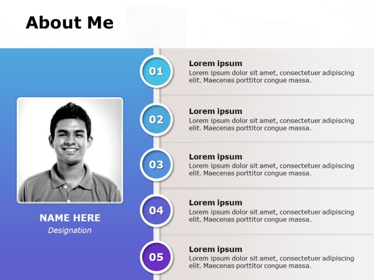 About Me Slide13 PowerPoint Template & Google Slides Theme