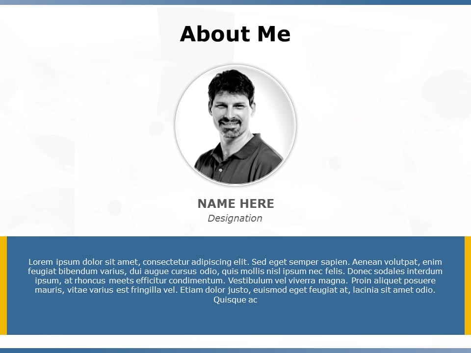 About Me Ppt Template