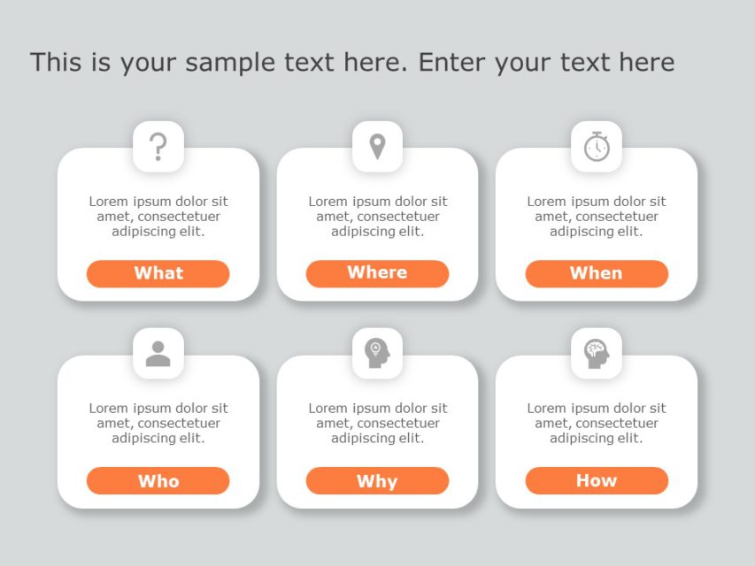 Editable 5 W's Templates For PowerPoint | SlideUpLift