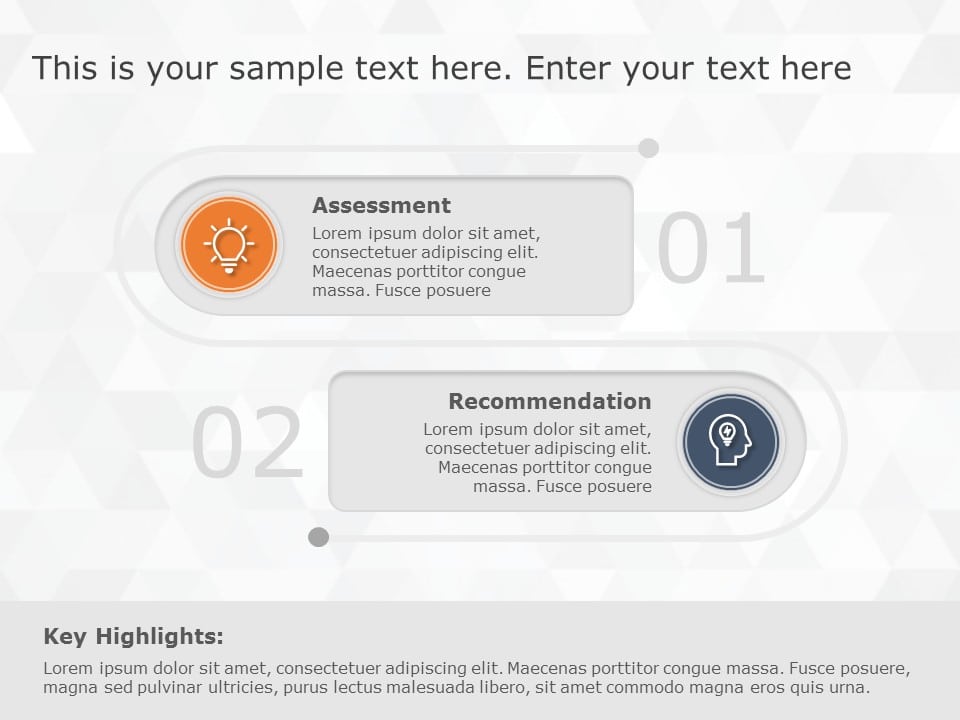 Assessment and Recommendations 05 PowerPoint Template