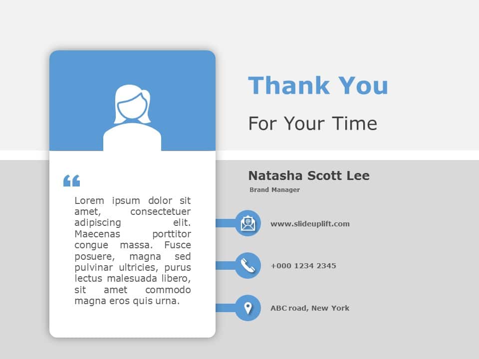 Thank You Contact Info PowerPoint Template