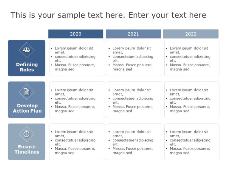 3 Years Action Plan PowerPoint Template