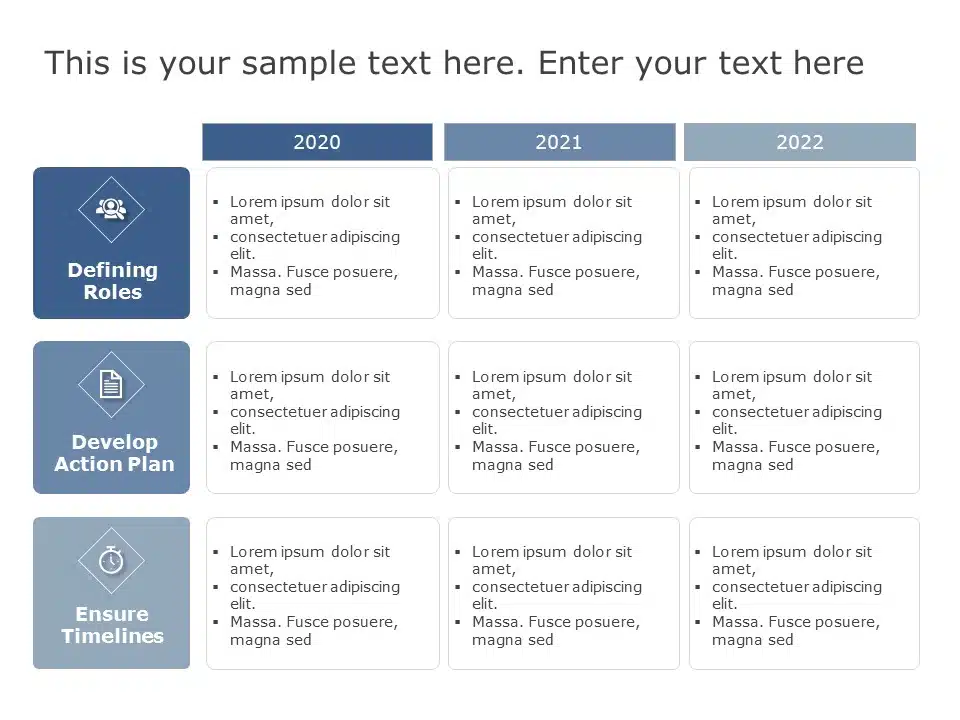 3 Year Action Plan Google Slides Template Theme