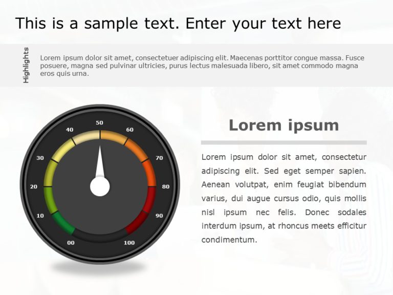 Risk Meter 10 PowerPoint Template & Google Slides Theme