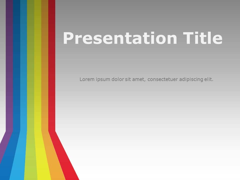 Rainbow Presentation Cover PowerPoint Template & Google Slides Theme