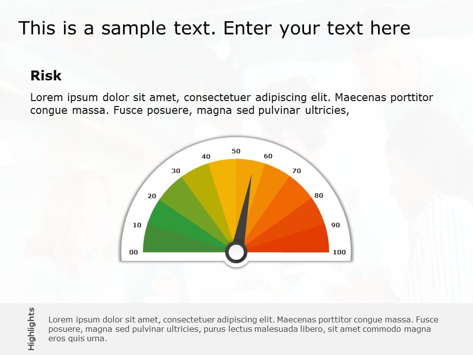 Risk Meter 14 PowerPoint Template & Google Slides Theme
