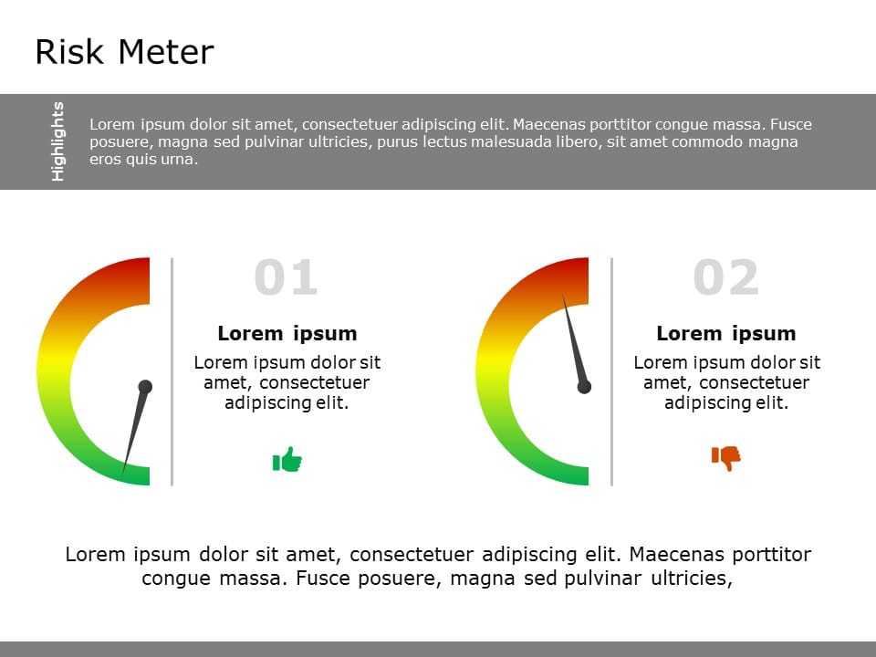 Risk Meter 15 PowerPoint Template & Google Slides Theme