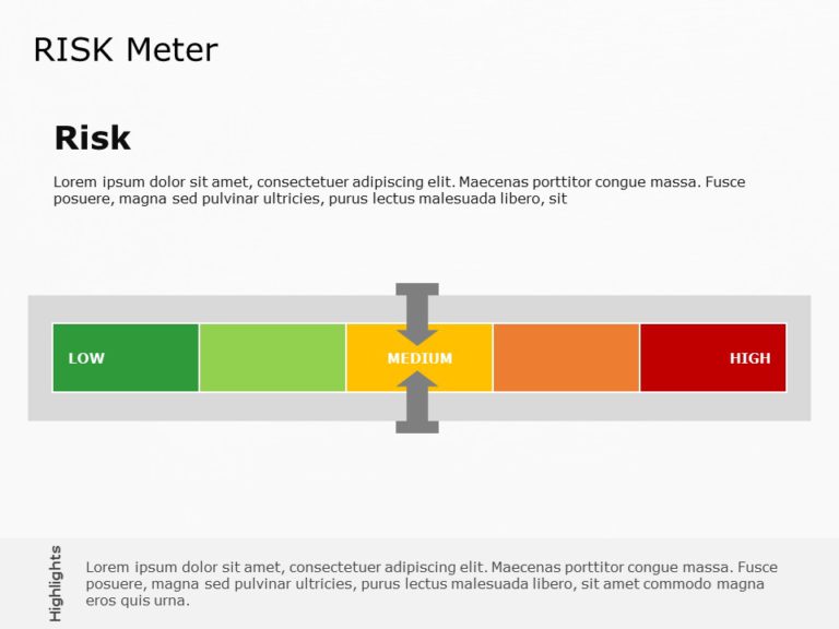 Risk Meter 22 PowerPoint Template & Google Slides Theme