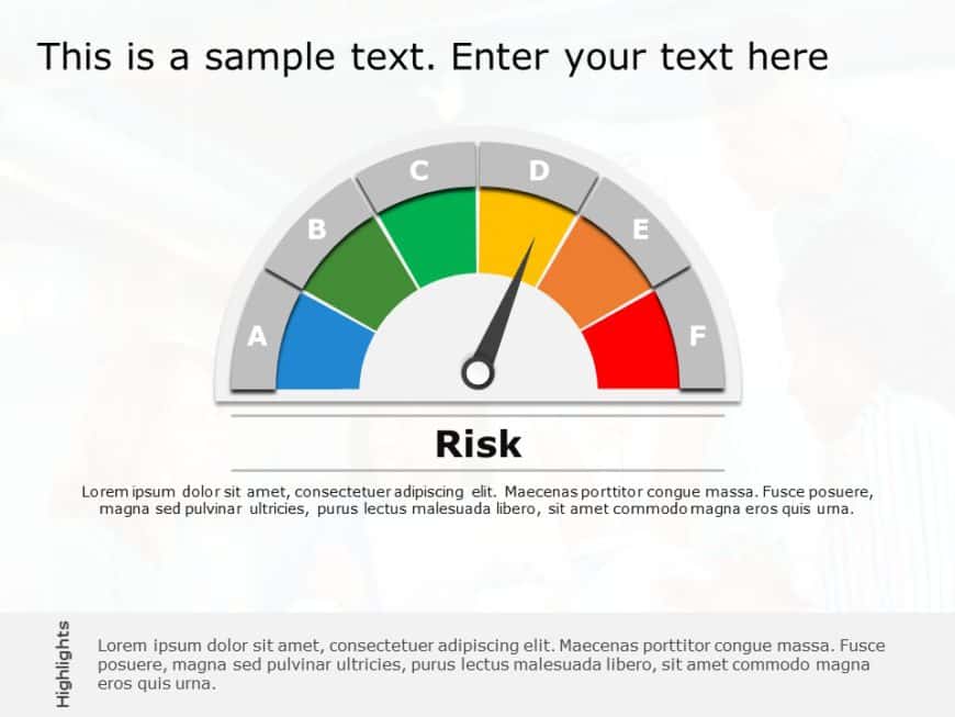 Risk Meter 19 PowerPoint Template